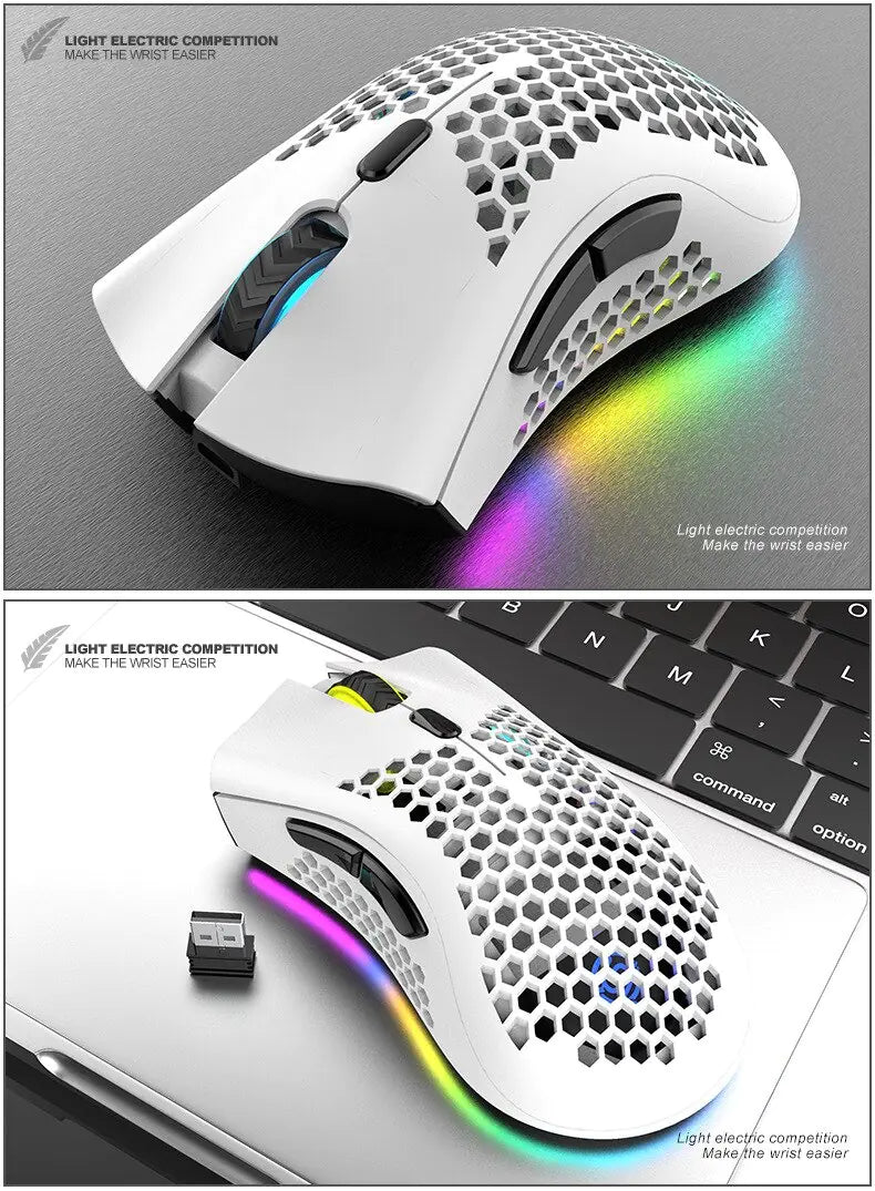 Ratón Gaming Inalámbrico RGB Recargable BM600 para PC