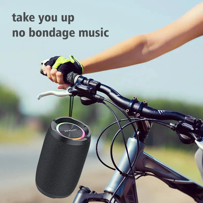 Altavoz Bluetooth portátil Zealot S49 20W con sonido de 360°