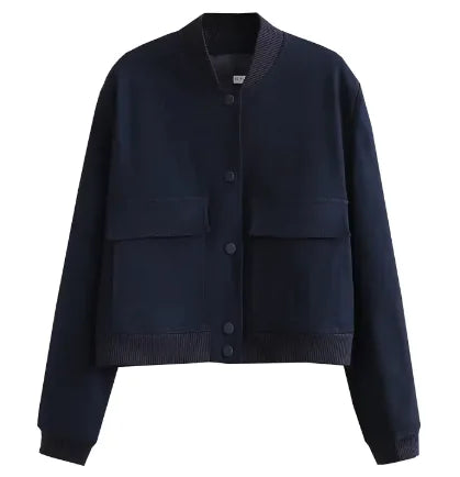 Chaqueta Bomber Casual Holgada para Mujer