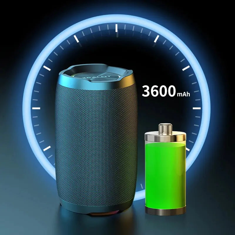 Altavoz Bluetooth portátil Zealot S49 20W con sonido de 360°