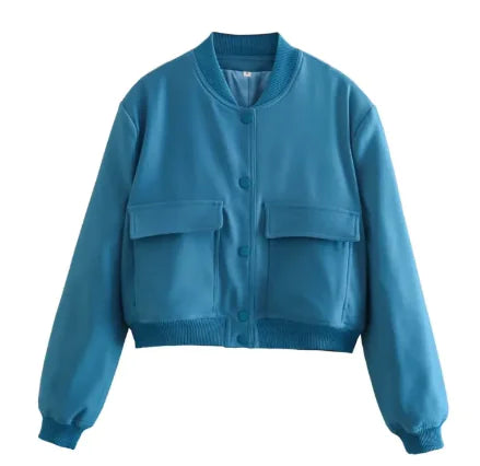 Chaqueta Bomber Casual Holgada para Mujer