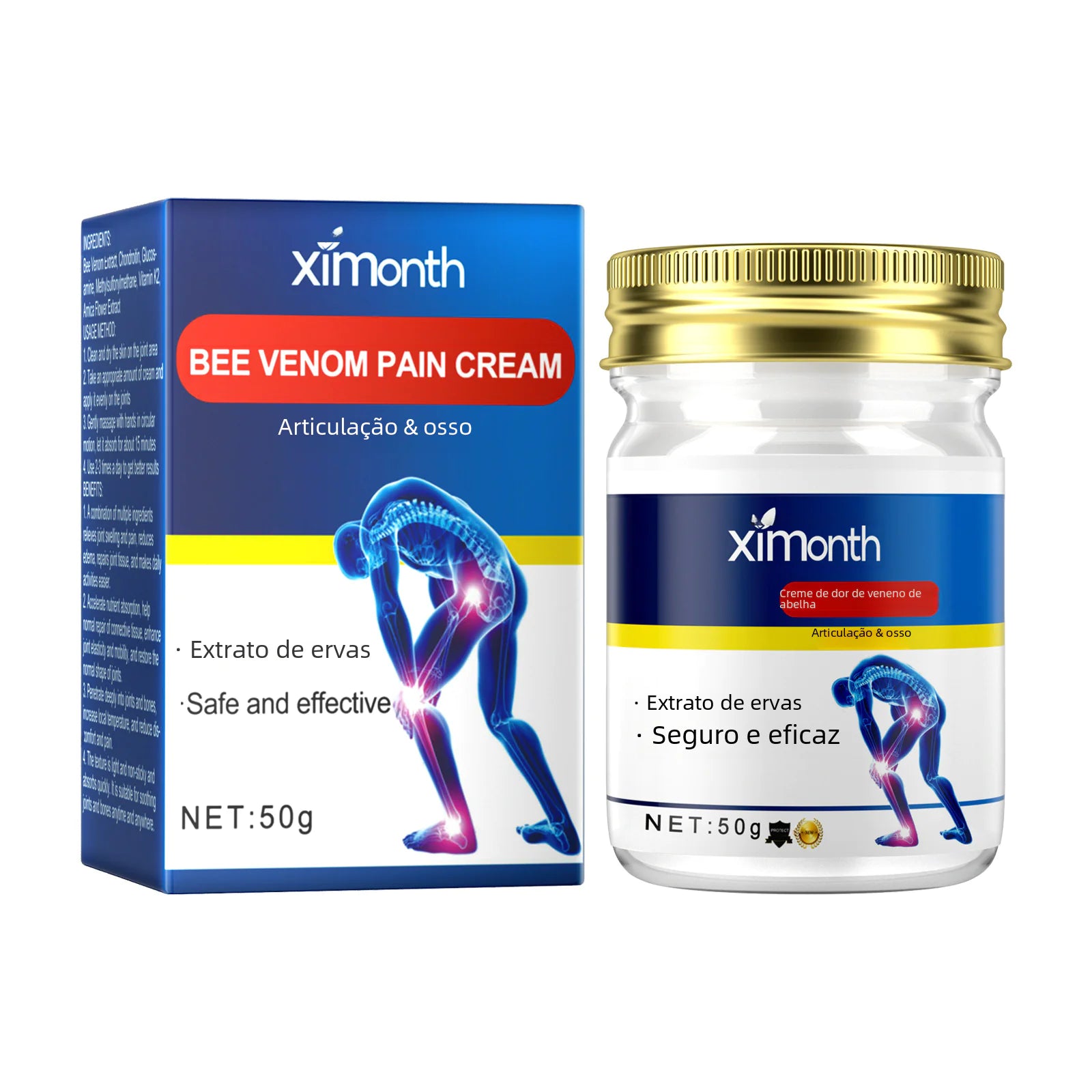 Crema para el Cuidado de las Articulaciones con Veneno de Abeja Ximonth para Alivio del Dolor