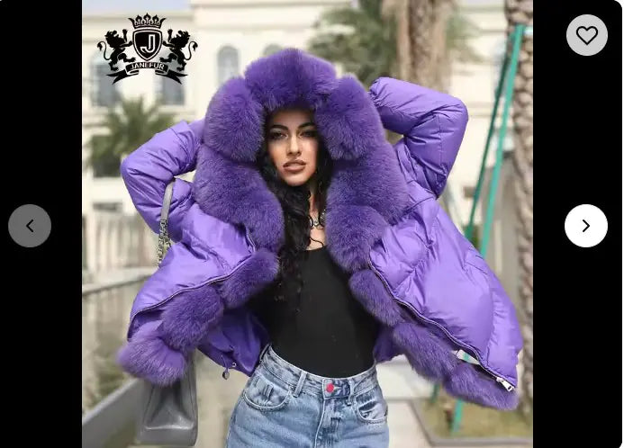 Chaqueta con Cuello de Piel Todo Combinable para Mujer